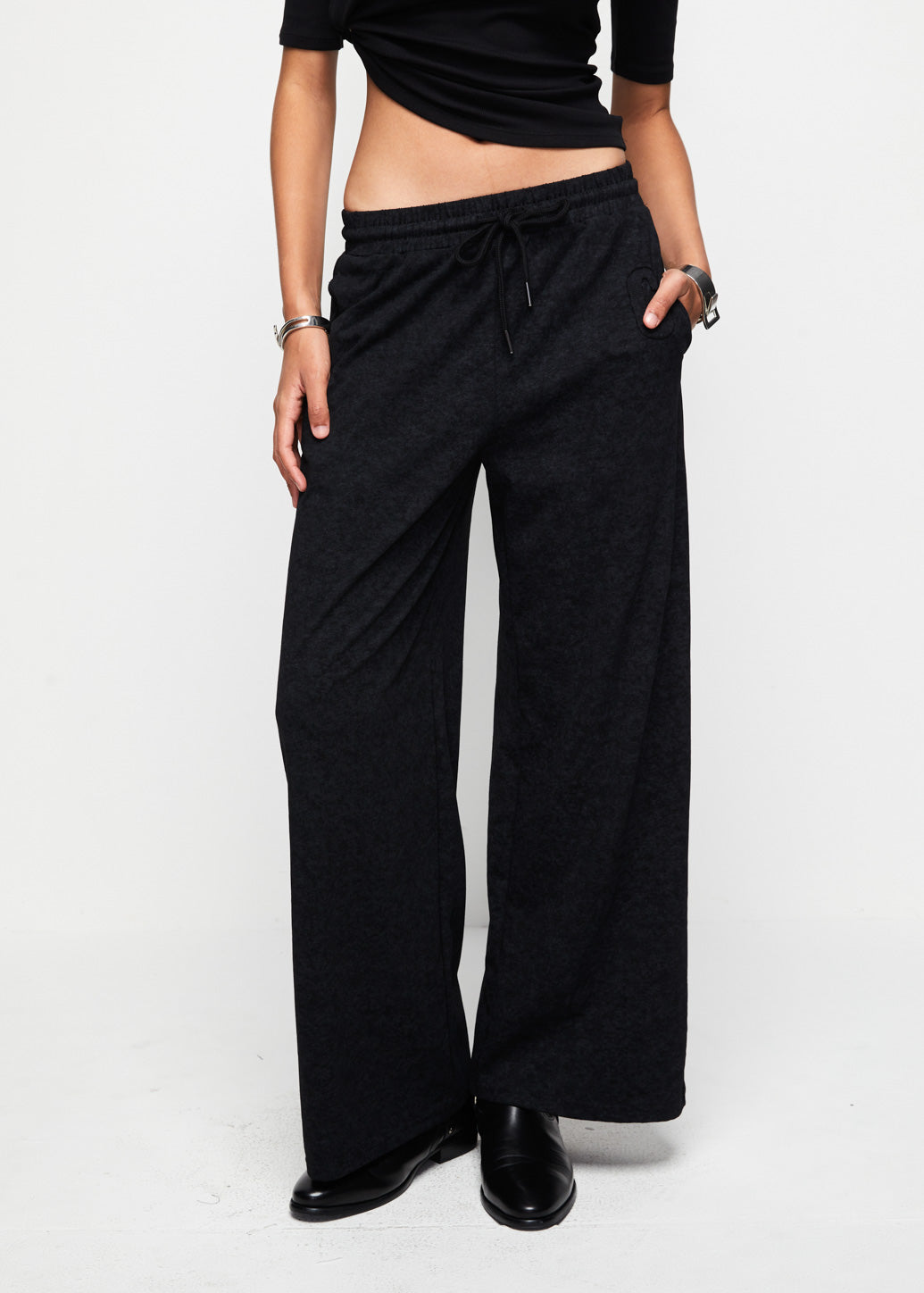 ELASTIC WAISTBAND TRACK PANTS