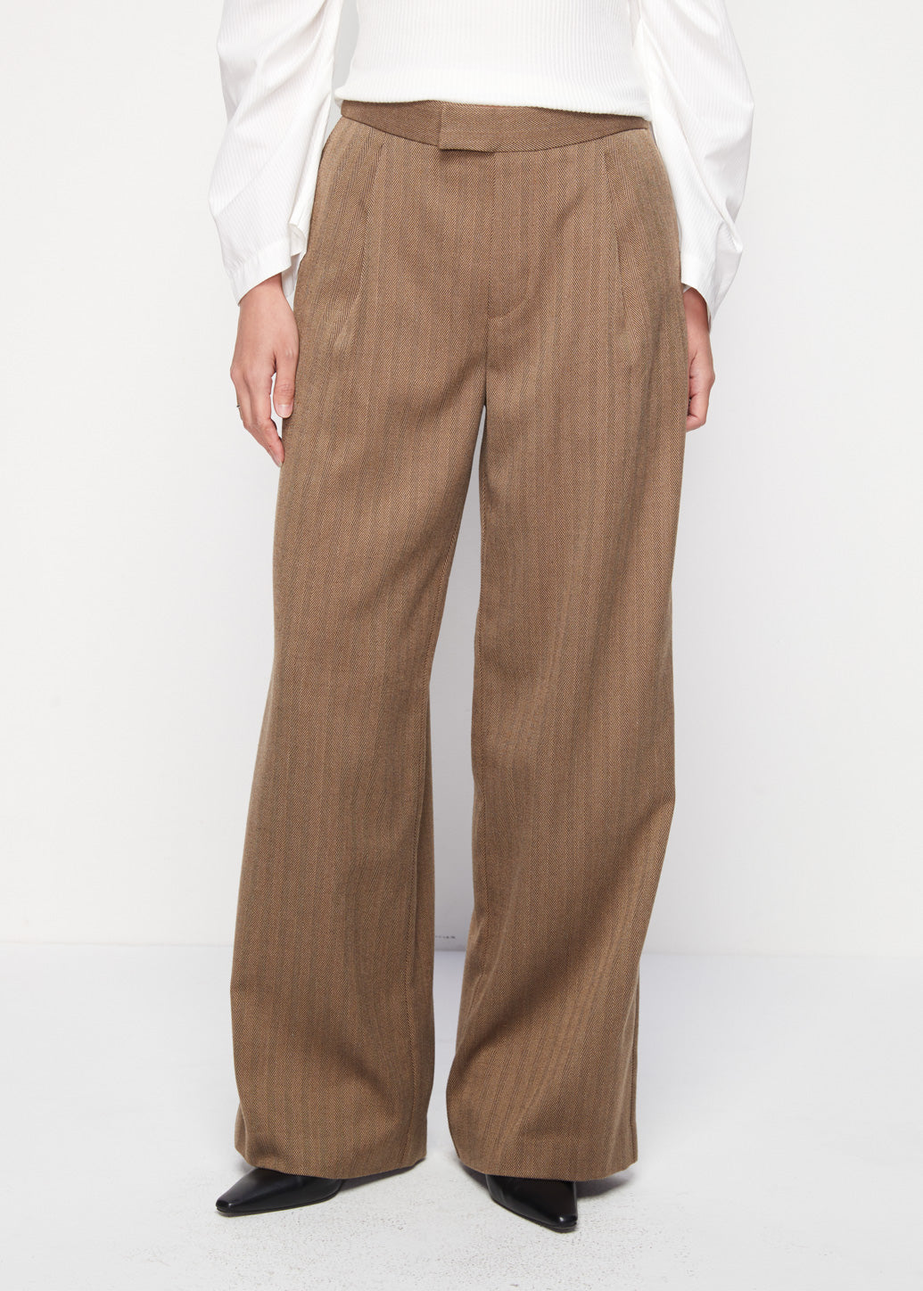 PIXXIE CLASSIC DARK BROWN PANTS