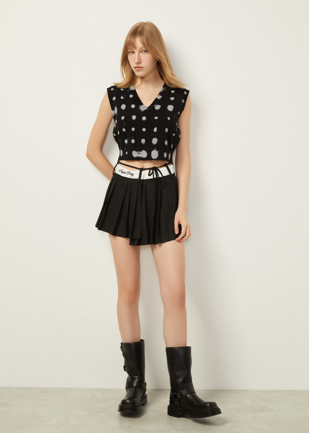 ELASTIC PLEATED SKIRT