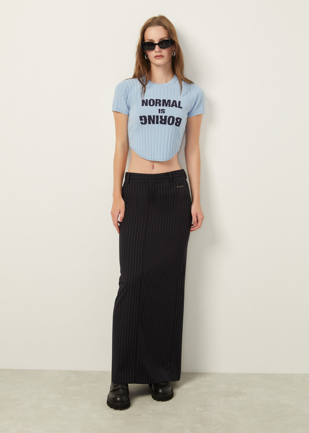 PINSTRIPE SKIRT