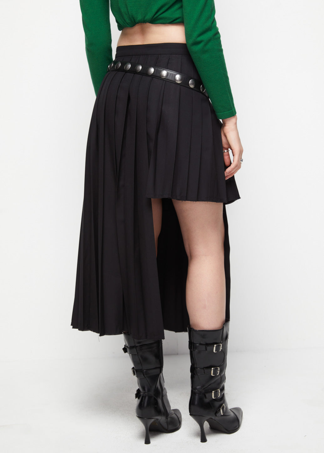 ASYMMETRIC PLEATED SKIRT - CPS Chaps Official Store