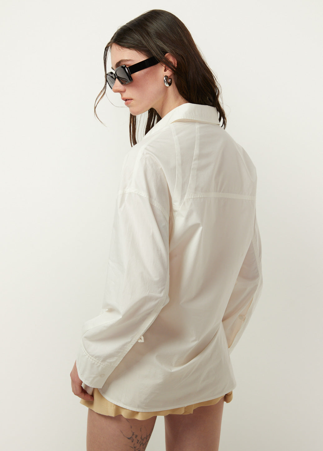BACK BUTTON CINCHED SHIRT - CPS Chaps Official Store