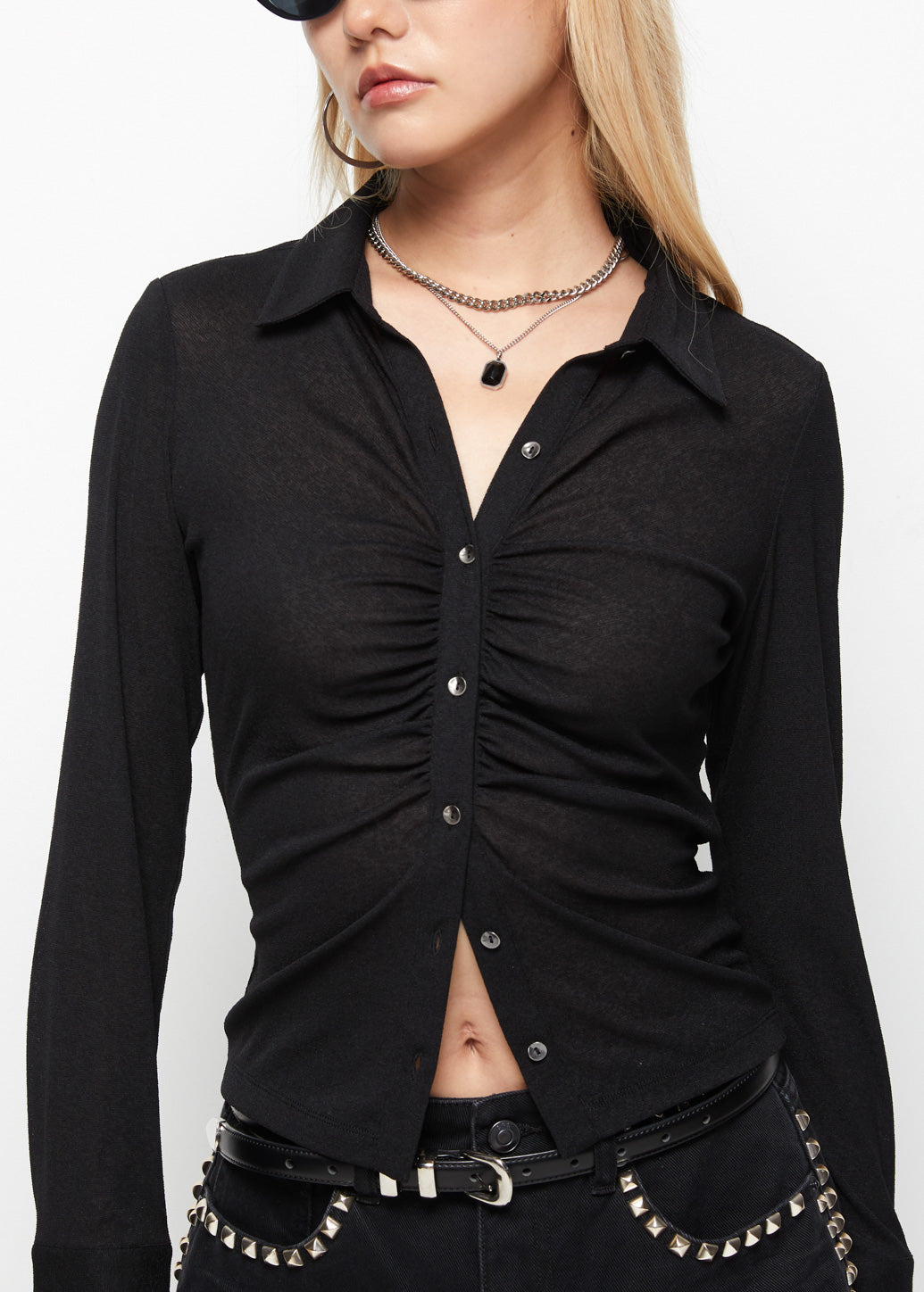 CASUAL RUCHED SHIRT - CPS Chaps Official Store