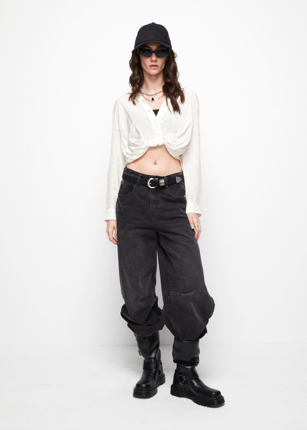 MONOGRAM TWIST-FRONT SHIRT - CPS Chaps Official Store