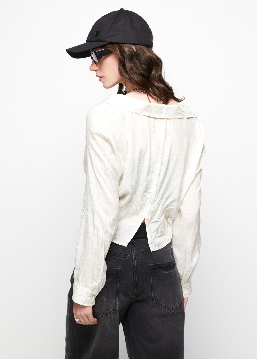 MONOGRAM TWIST-FRONT SHIRT - CPS Chaps Official Store