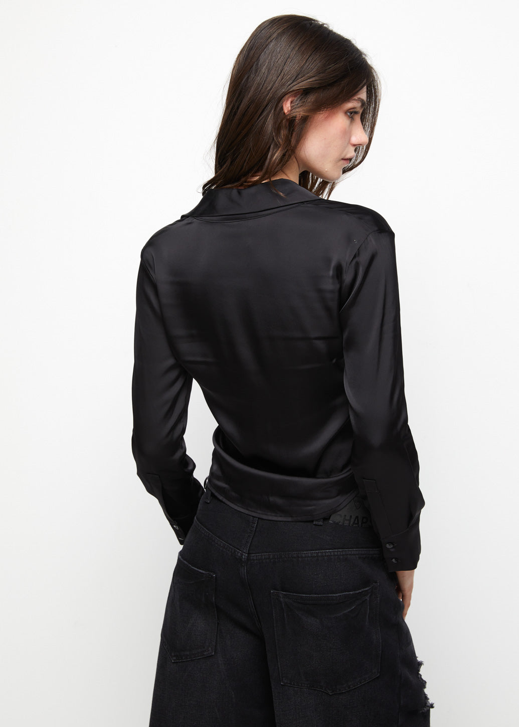 SATIN RUCHED BLOUSE - CPS Chaps Official Store