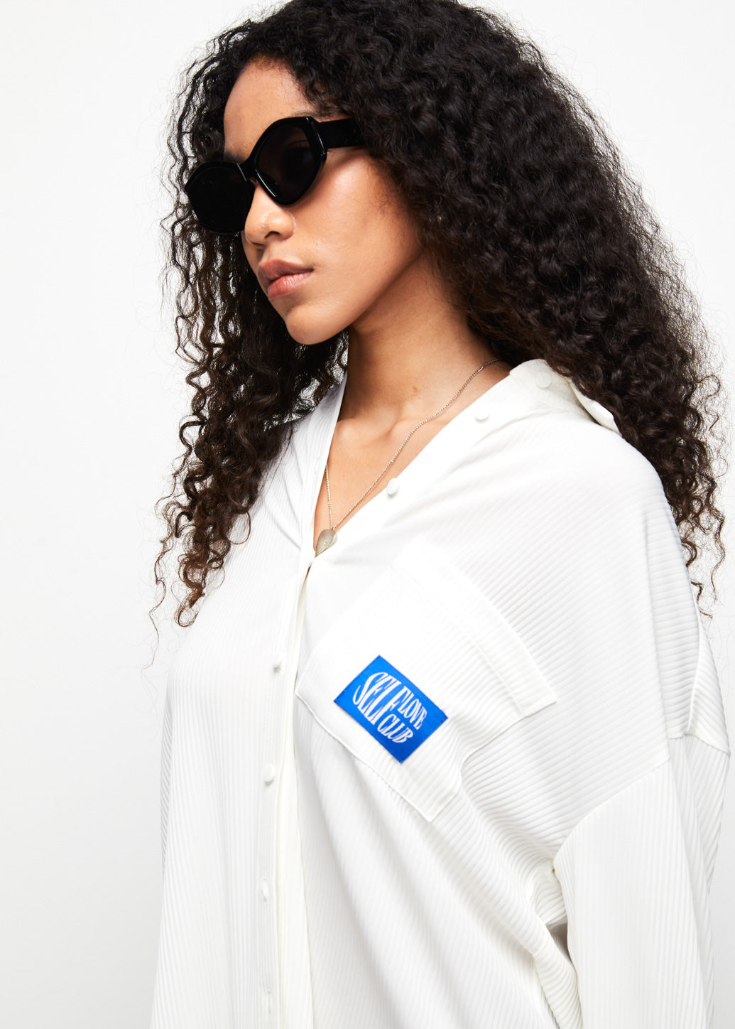 PLEATED OVERSIZED FIT SHIRT
