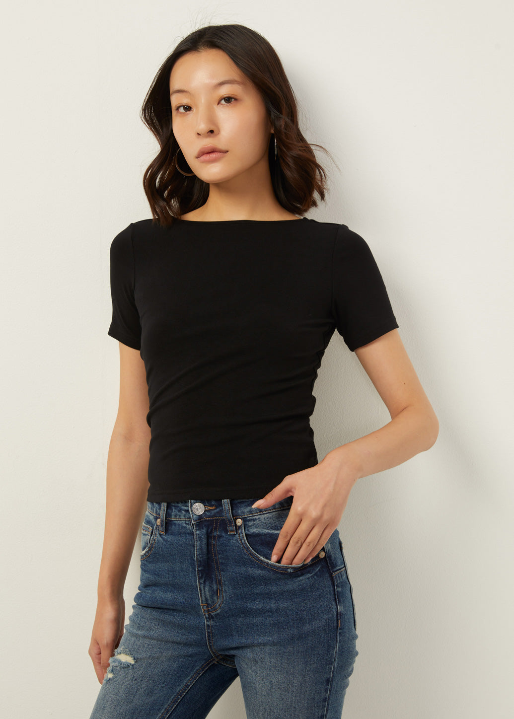 BOAT NECK TEE