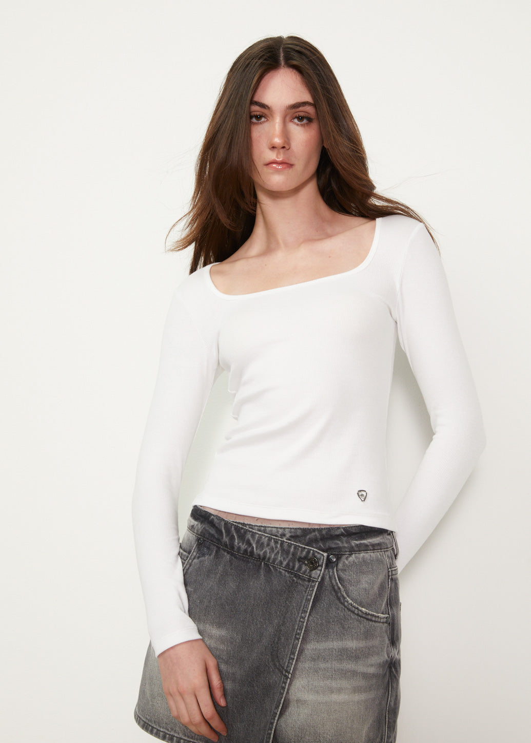 SQUARE NECK LONG SLEEVE TEE - CPS Chaps Official Store