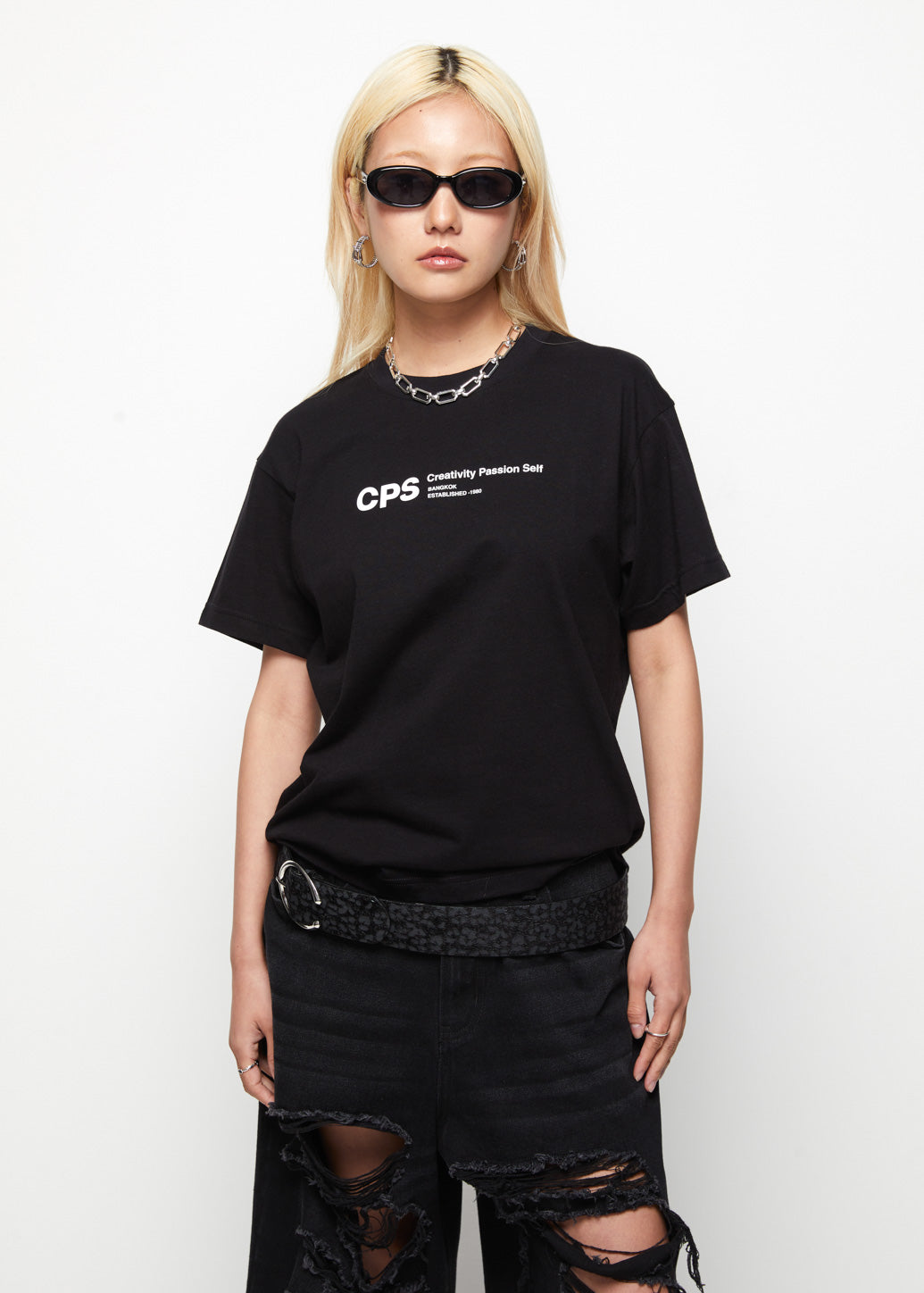 OVERSIZED SIGNATURE SLOGAN LOGO TEE - CPS Chaps Official Store