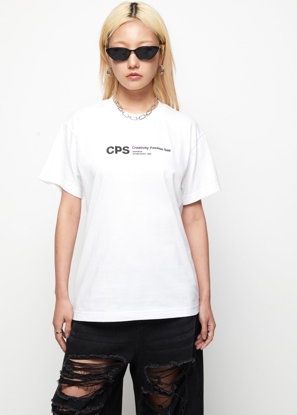 OVERSIZED SIGNATURE SLOGAN LOGO TEE - CPS Chaps Official Store