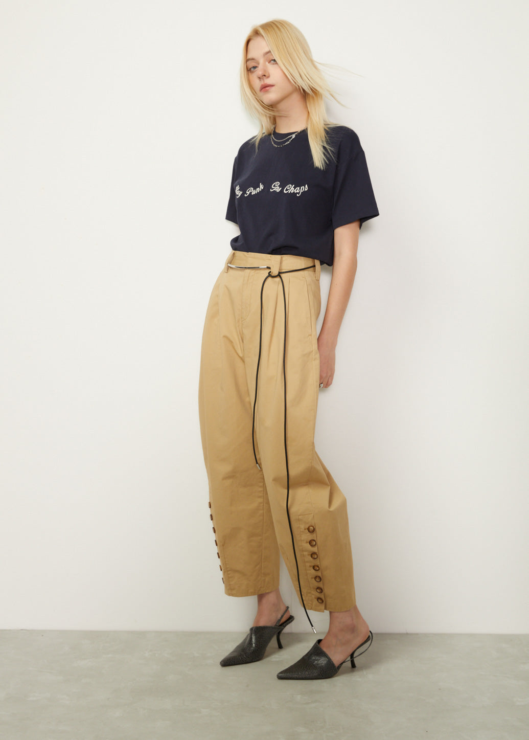 EMBROIDERED TEXT TEE - CPS Chaps Official Store
