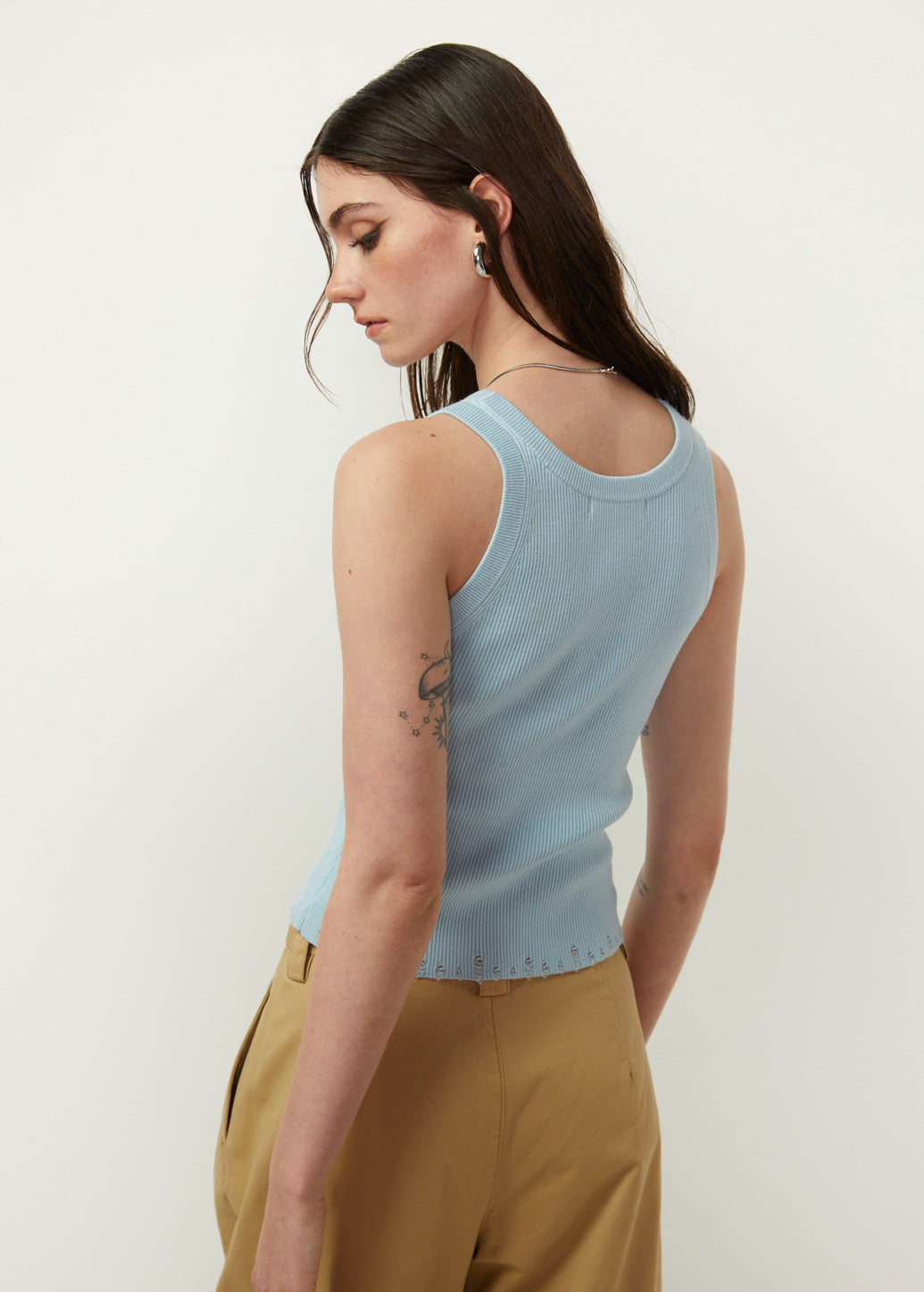 DISTRESSED HEM TANK TOP - CPS Chaps Official Store