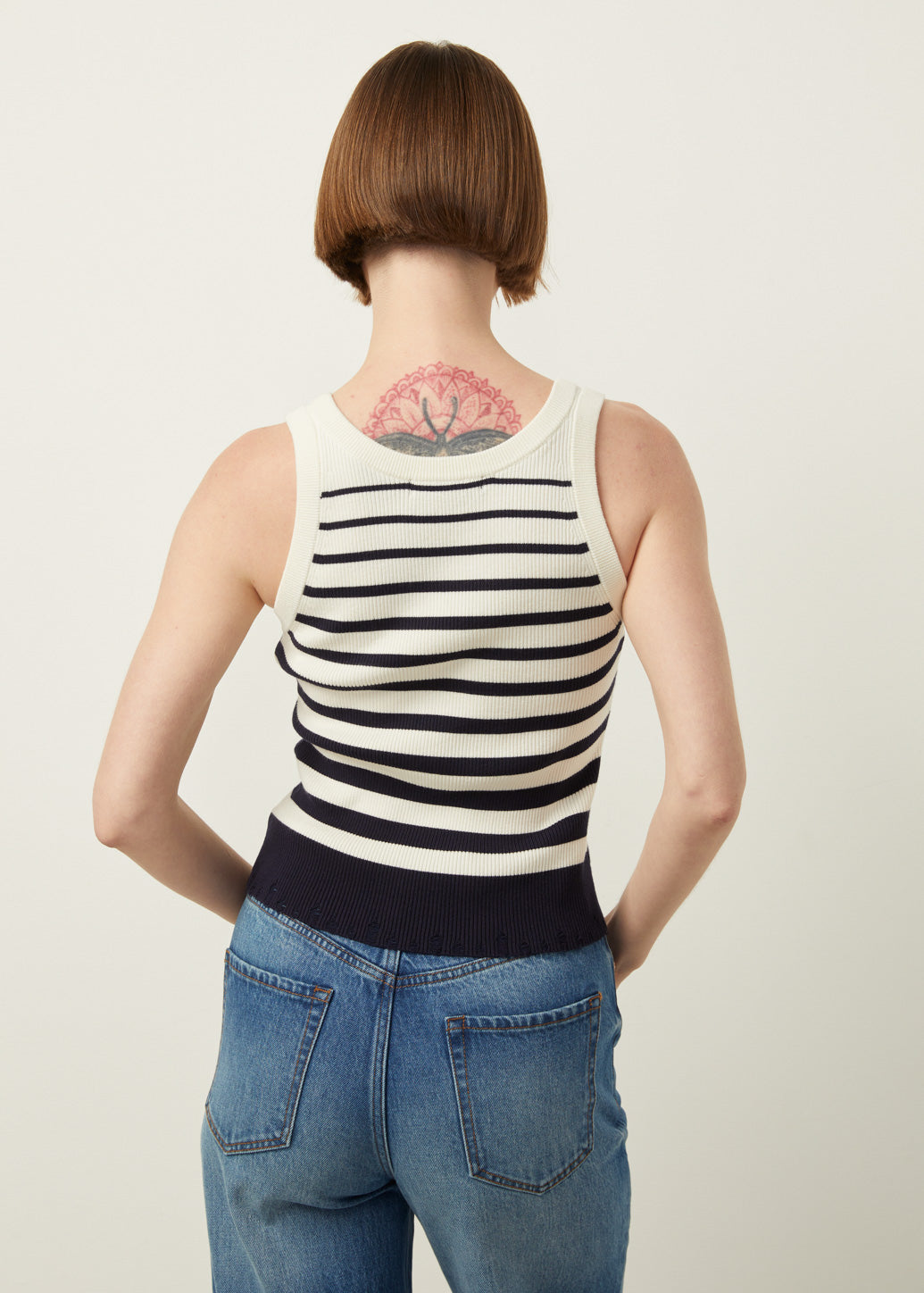 DISTRESSED STRIPE TANK TOP - CPS Chaps Official Store