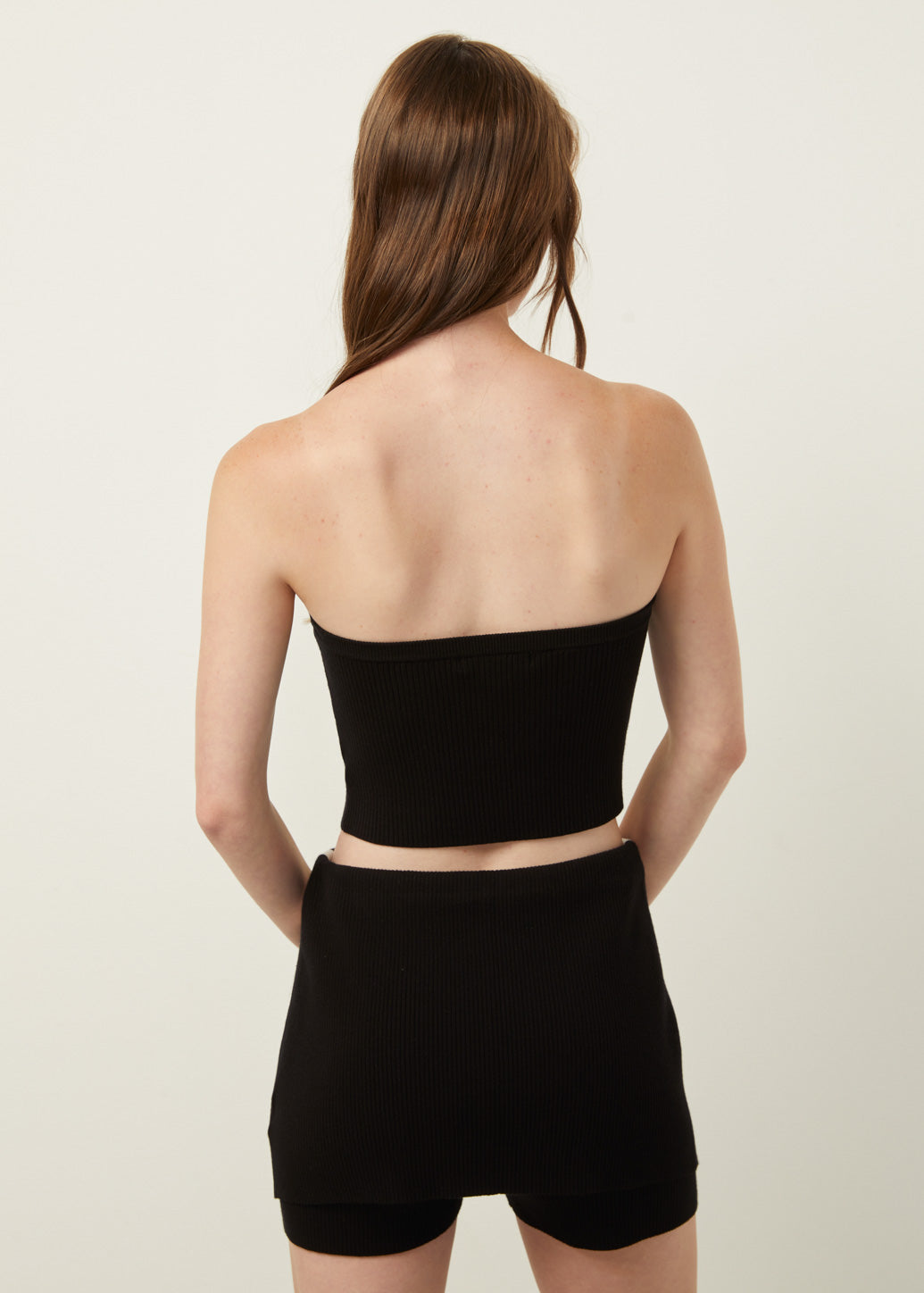 FLIP MESSAGE KNITTED TUBE TOP