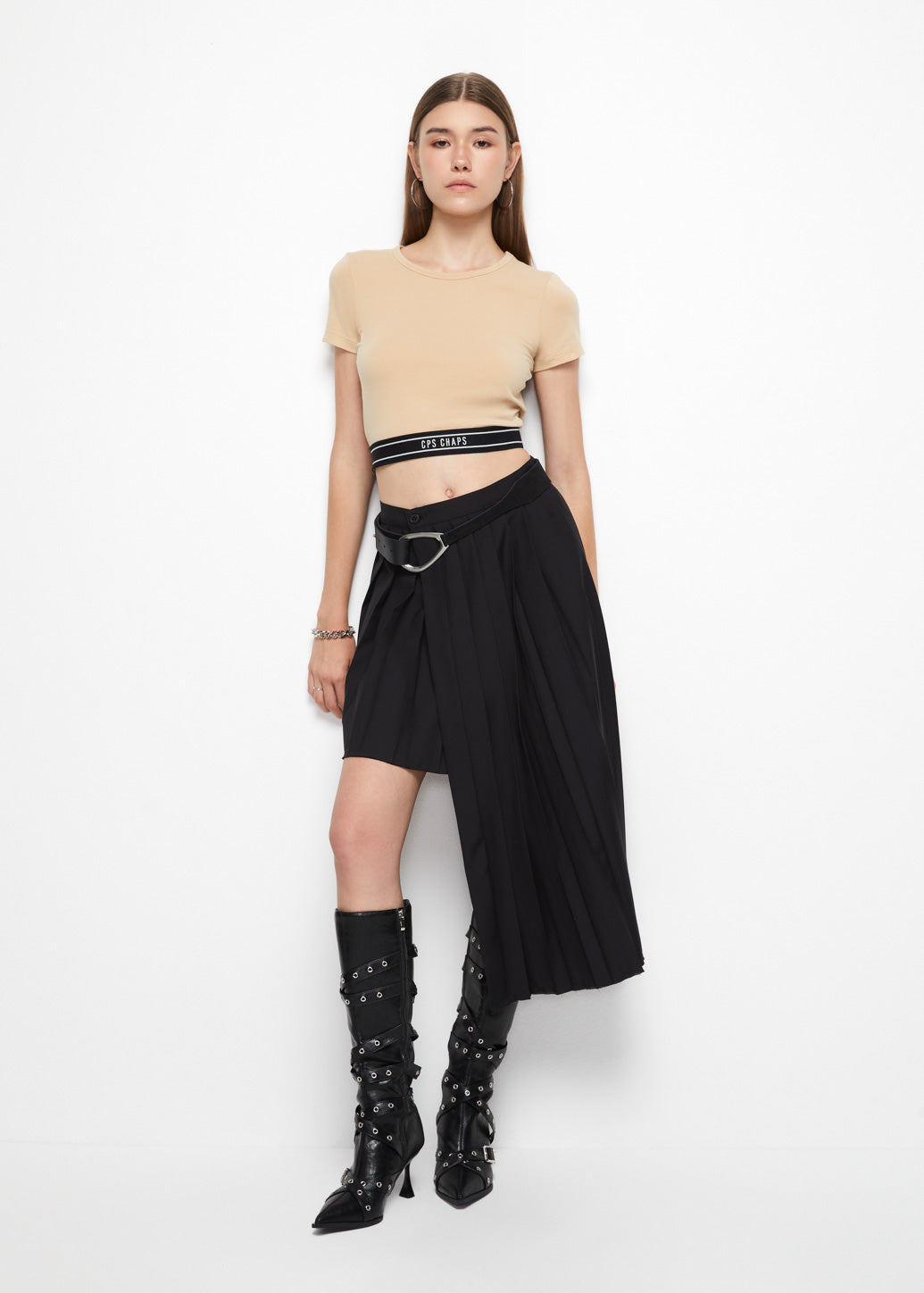 ELASTIC WAIST CROPPED TOP - CPS Chaps Official Store