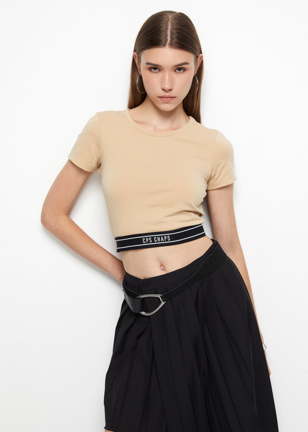 ELASTIC WAIST CROPPED TOP - CPS Chaps Official Store