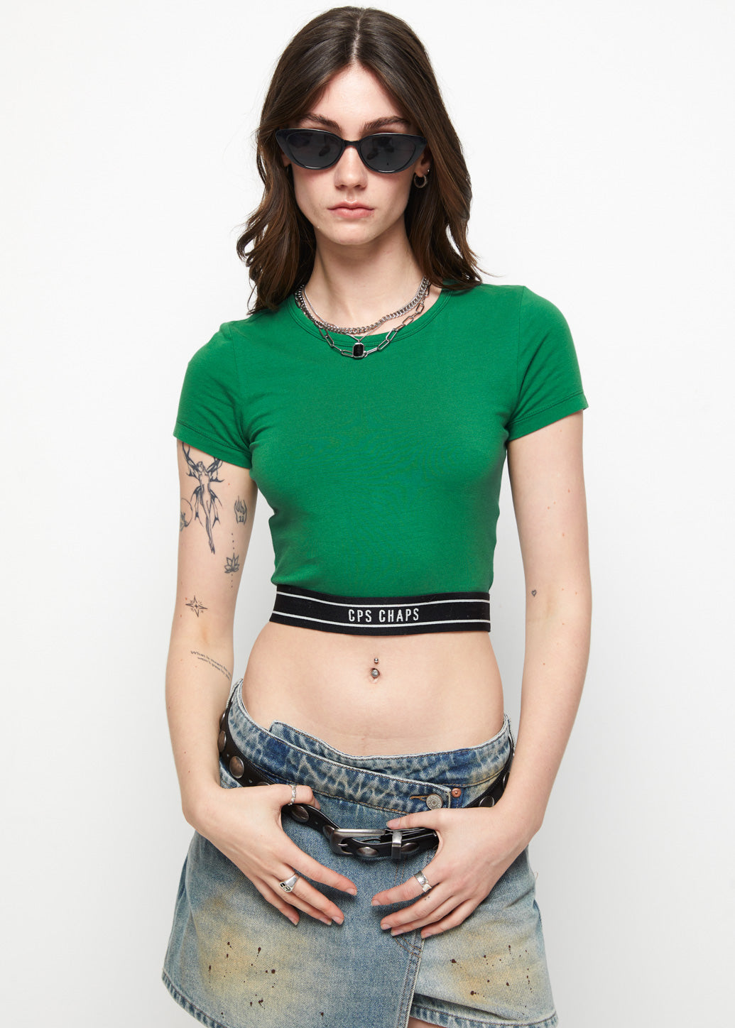 ELASTIC WAIST CROPPED TOP - CPS Chaps Official Store