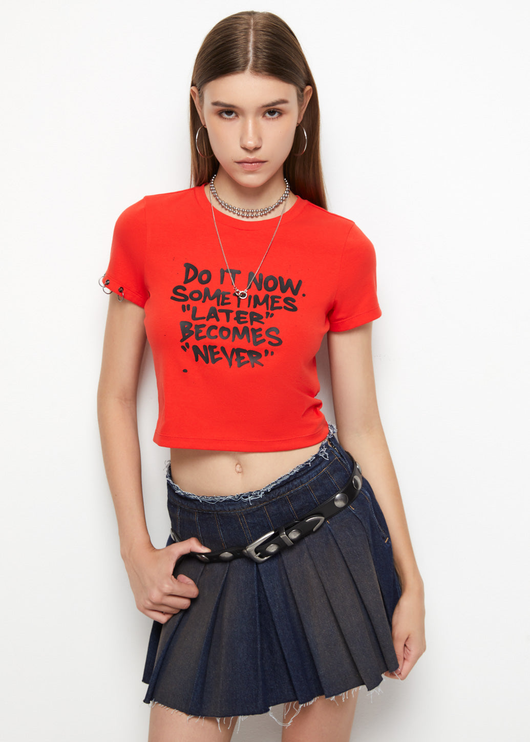 REGULAR FIT SLOGAN BABY TEE - CPS Chaps Official Store