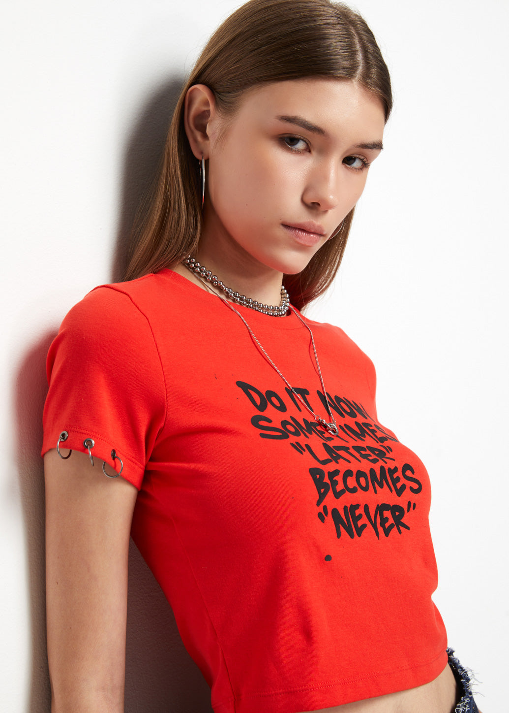REGULAR FIT SLOGAN BABY TEE - CPS Chaps Official Store