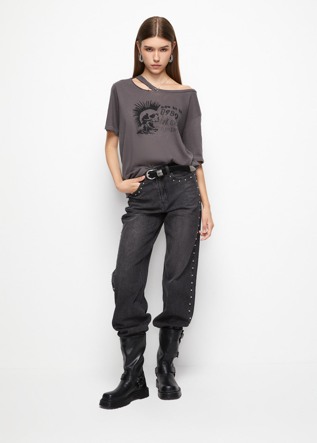 BOAT NECK GRAPHIC TEE - CPS Chaps Official Store