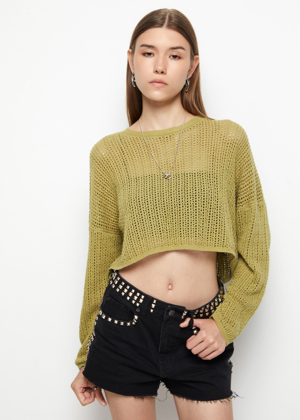 OPENWORK RELAXED FIT SWEATER - CPS Chaps Official Store