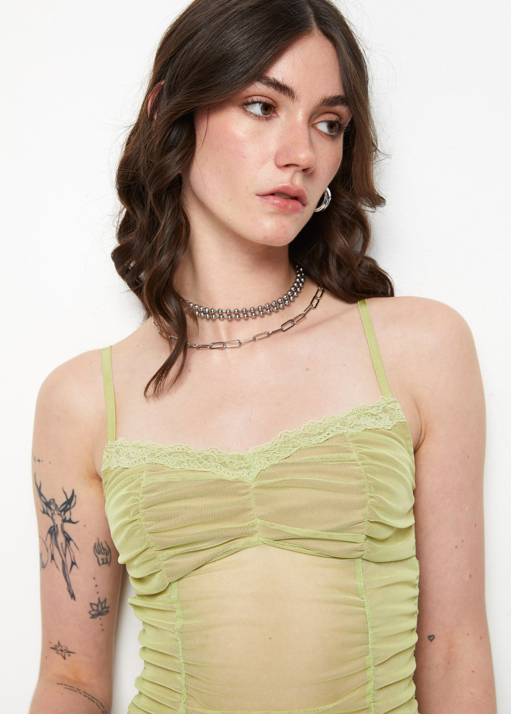GREEN MESH CAMISOLE - CPS Chaps Official Store