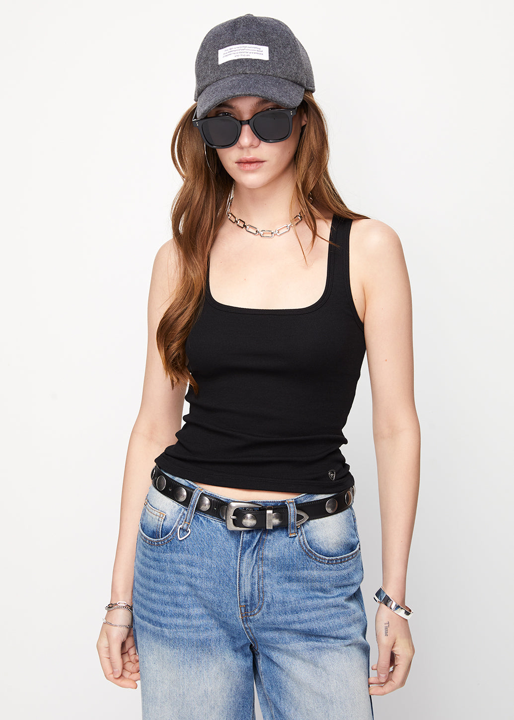 SYMBOLIC SQUARE NECK TANK TOP