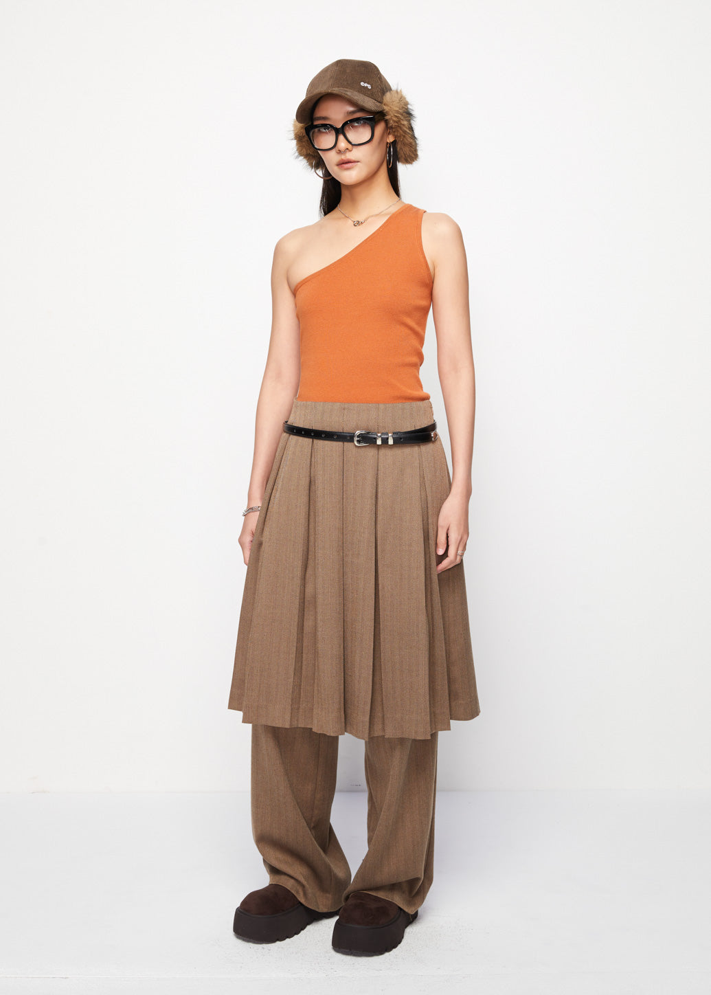 PIXXIE SOLID ONE SHOULDER TOP