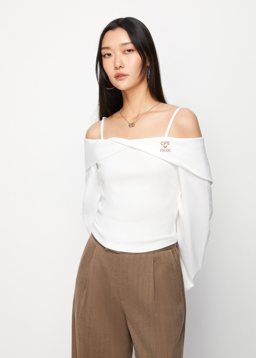 PIXXIE LONG SLEEVE OFF SHOULDER