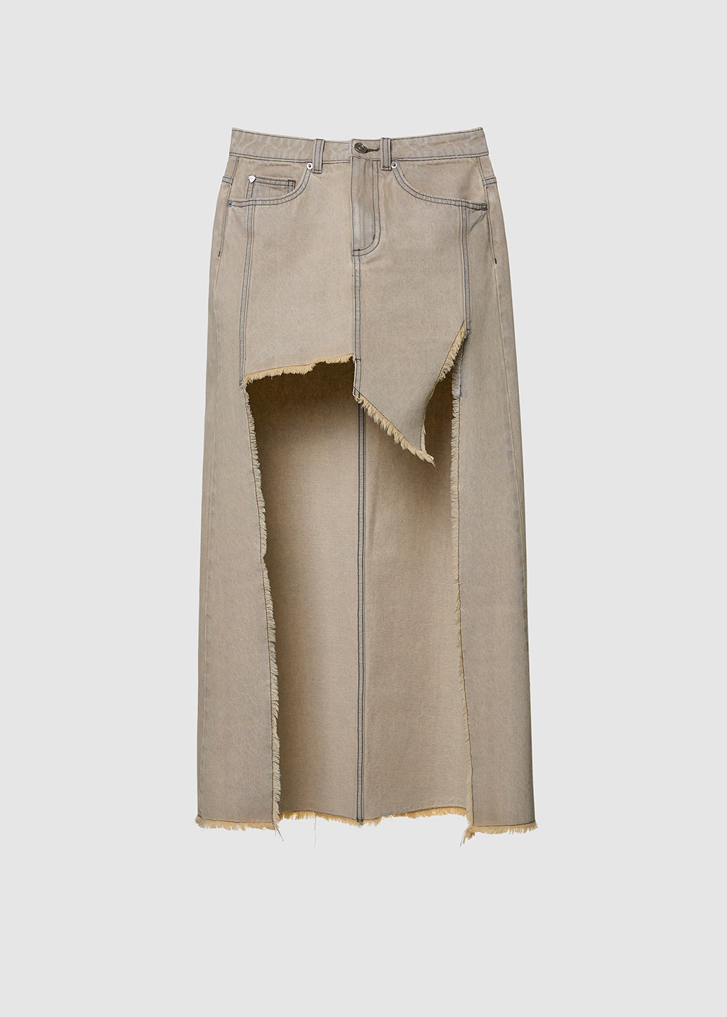 ABSTRACT MAXI JEANS SKIRT - CPS Chaps Official Store