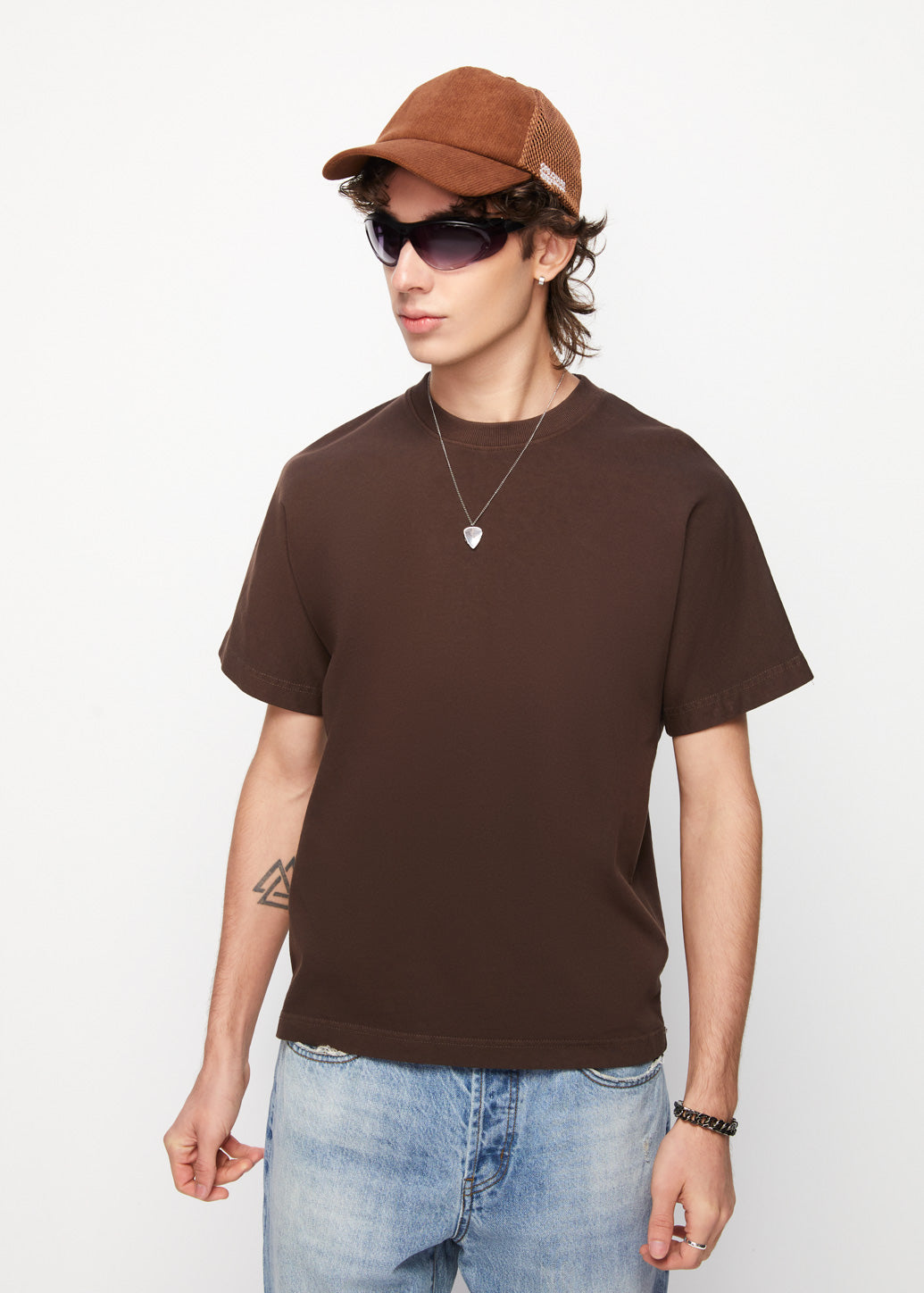 GARMENT WASHED SEAMLESS TEE