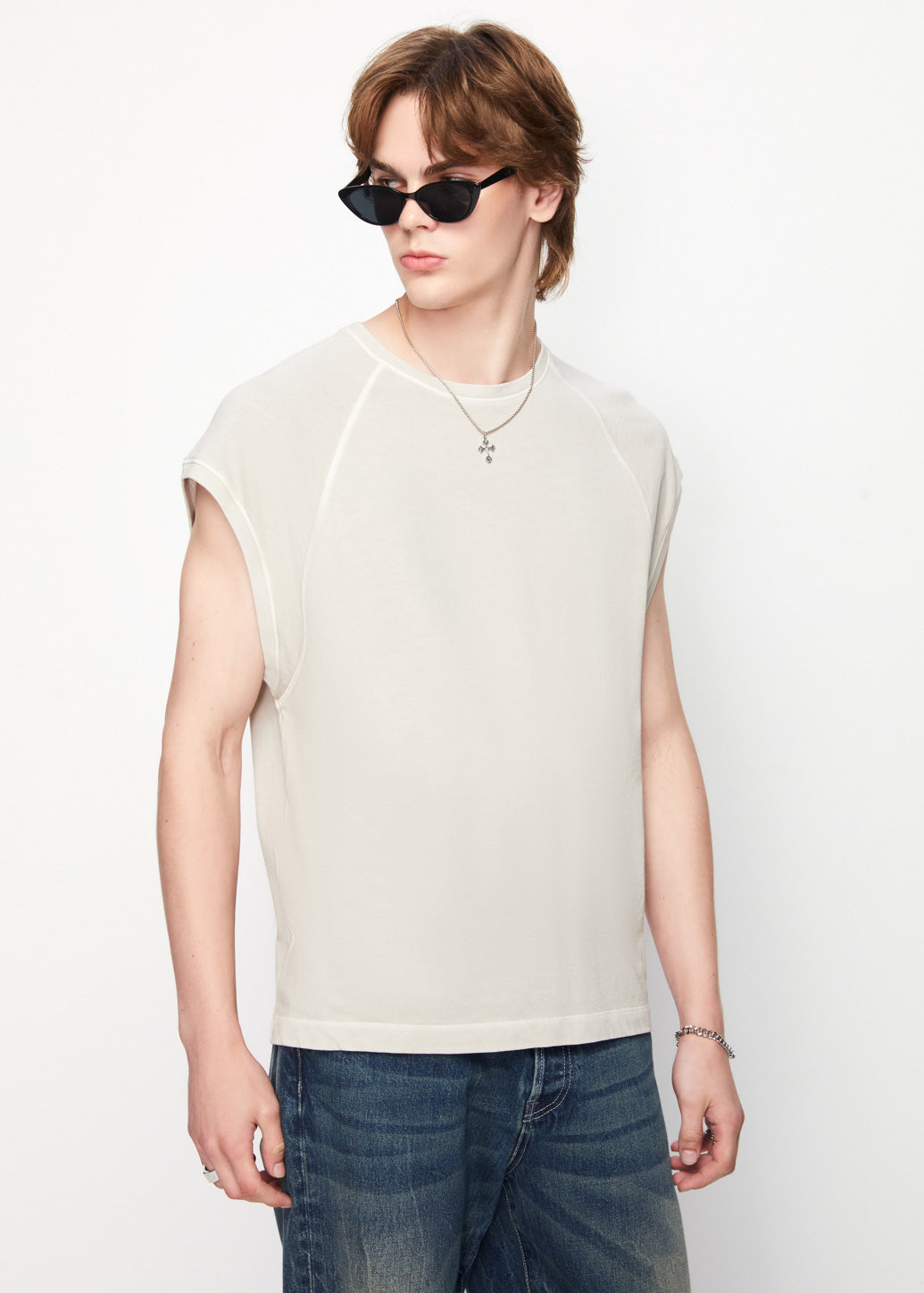 LIGHT GREY EXPOSED SEAM TOP