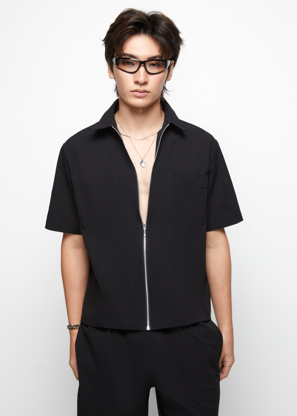 RELAXED FIT ZIPPED SHIRT - CPS Chaps Official Store