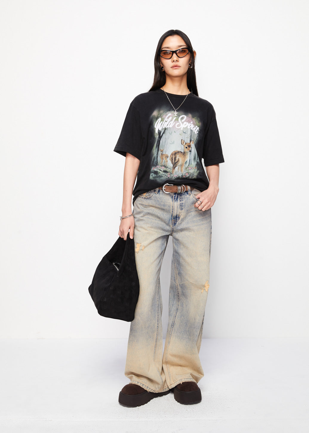 DEER WILD SPIRIT GRAPHIC TEE