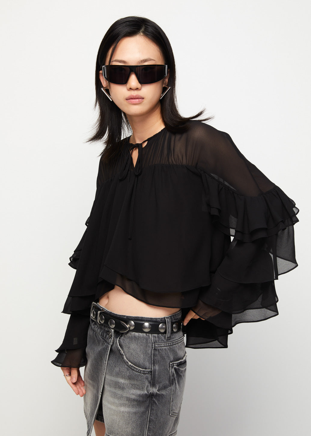BOHO RUFFLE BLOUSE