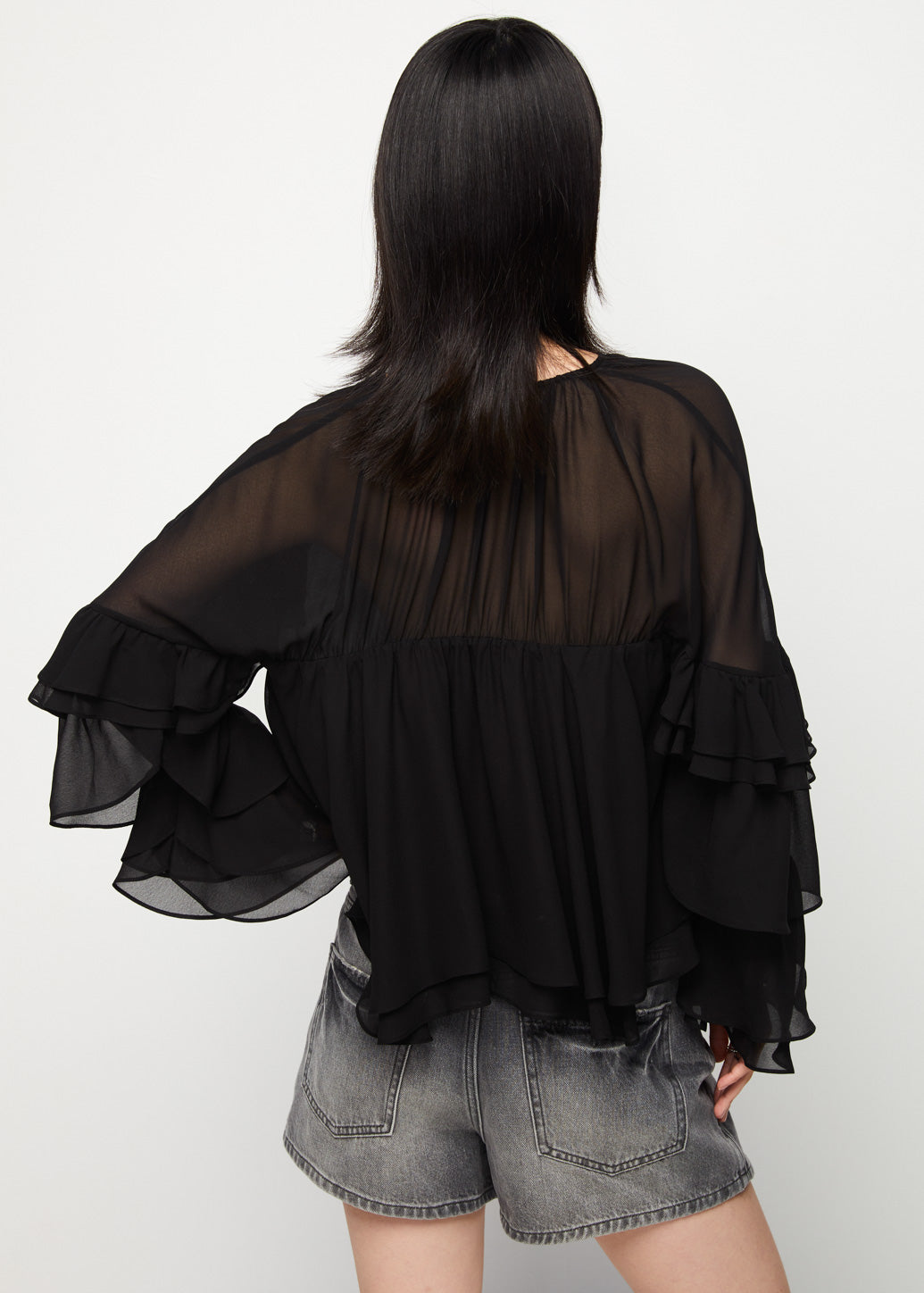 BOHO RUFFLE BLOUSE