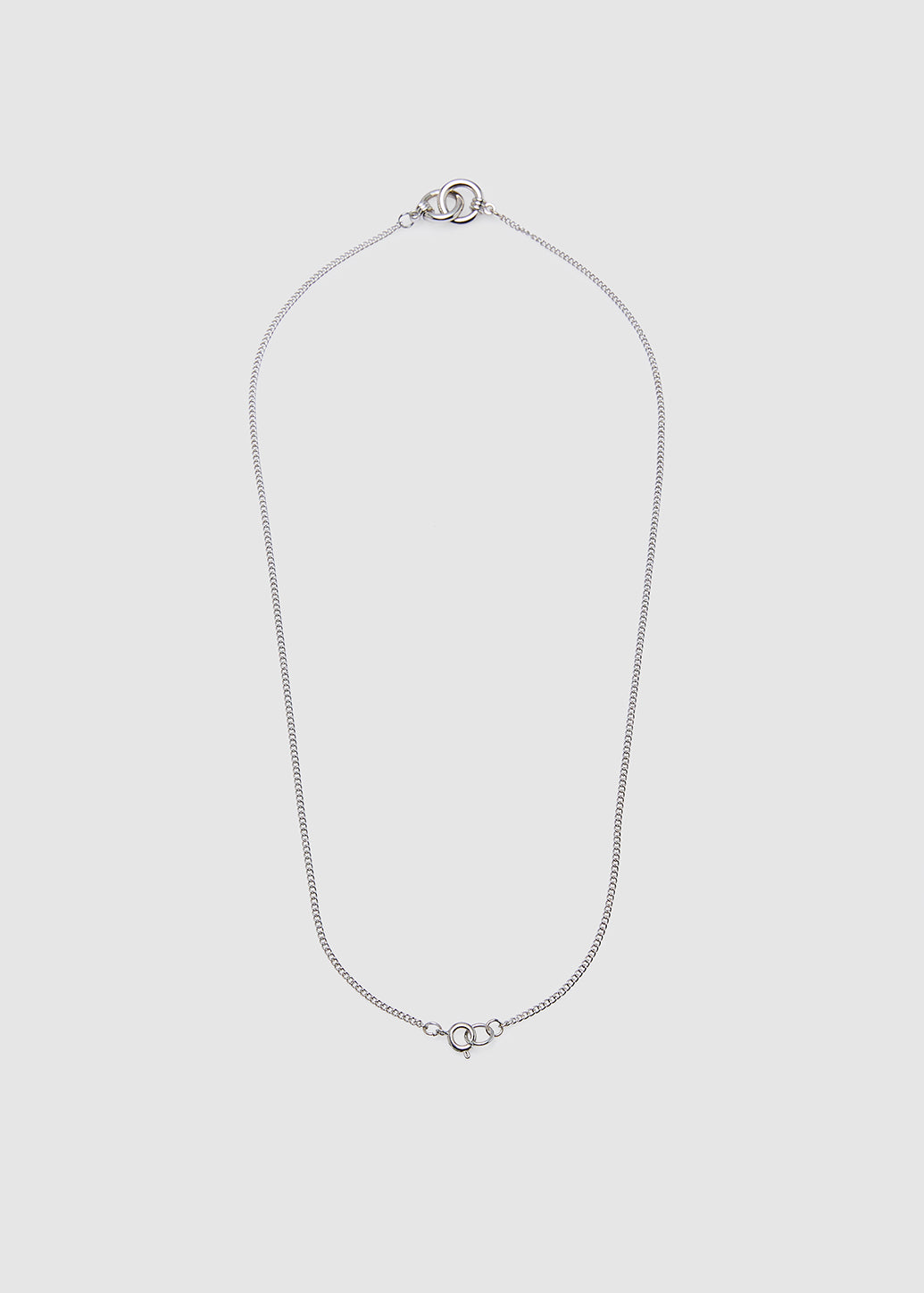 DOUBLE RING SILVER NECKLACE