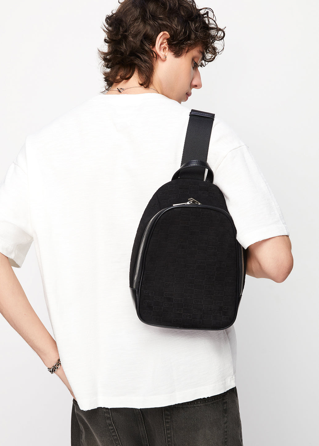EMBOSSED MOOGRAM BACKPACK BAG