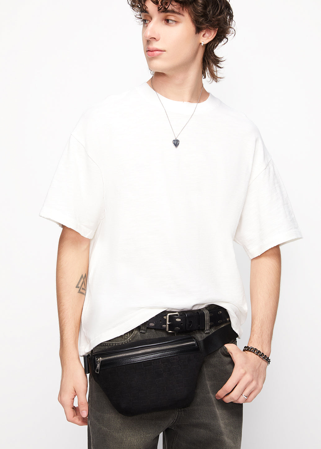 EMBOSSED MONOGRAM BELT BAG