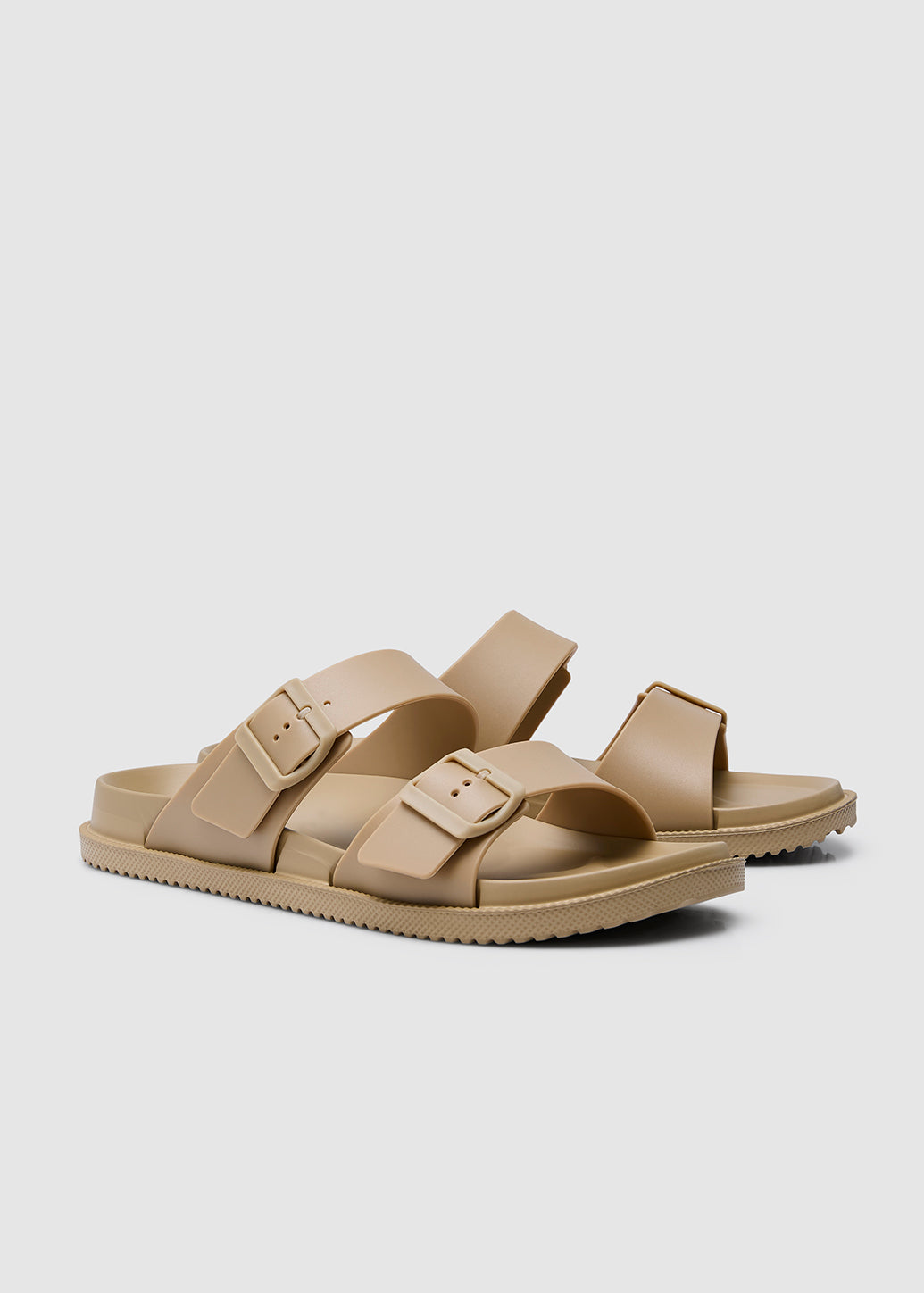 DOUBLE STRAP BUCKLE SANDALS