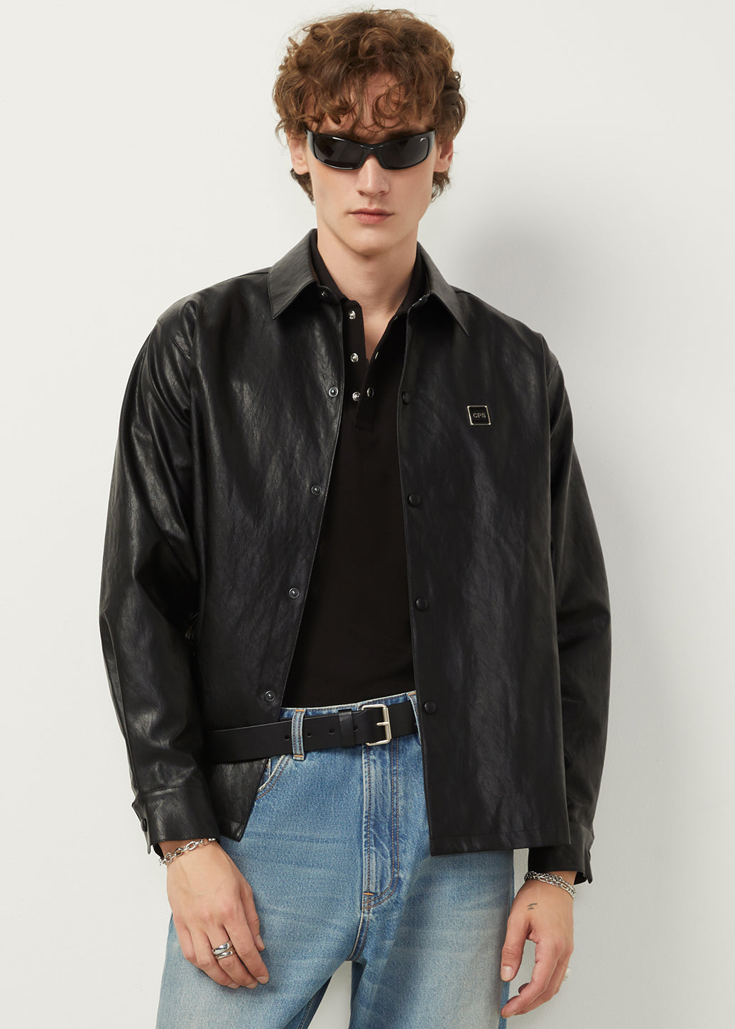 LEATHER OVERSHIRT