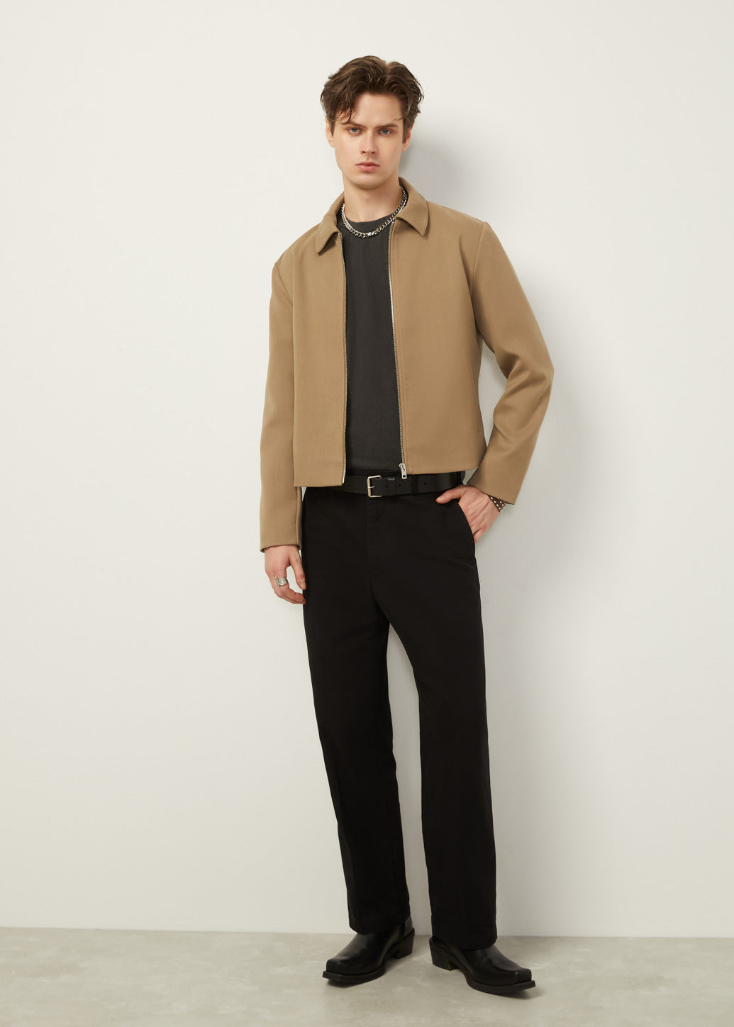 ジャケット・アウター MONOHA Coated cotton work jacket / brown Coated cotton work jacket (wine / brown / black) : MONOHA