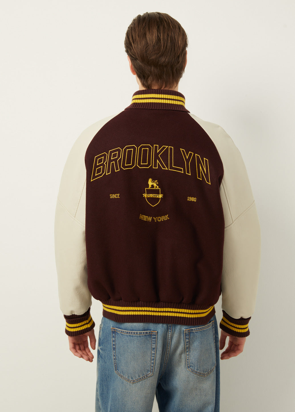 EMBROIDERED BROOKLYN BOMBER JACKET