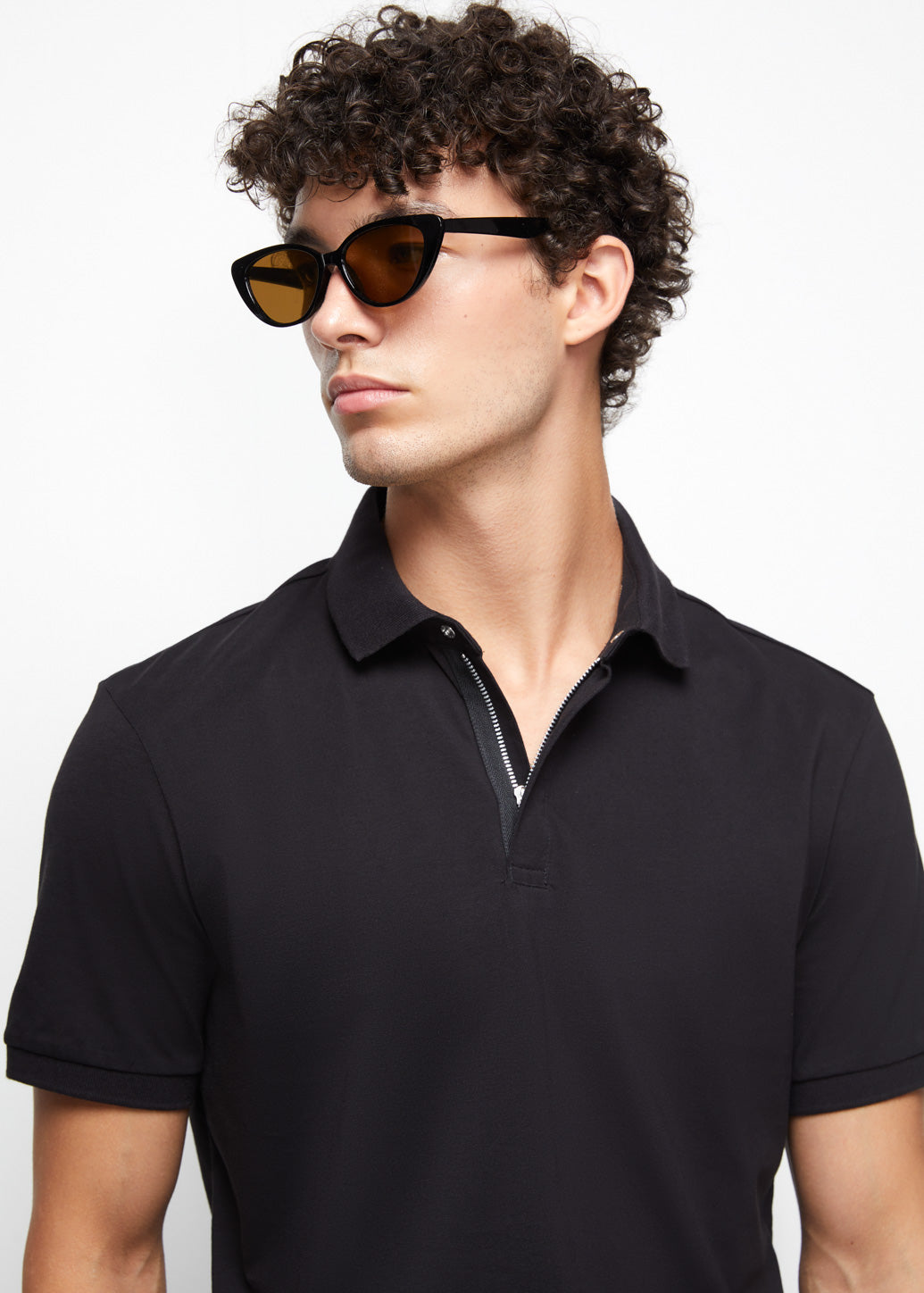 STAND COLLAR JERSEY POLO - CPS Chaps Official Store