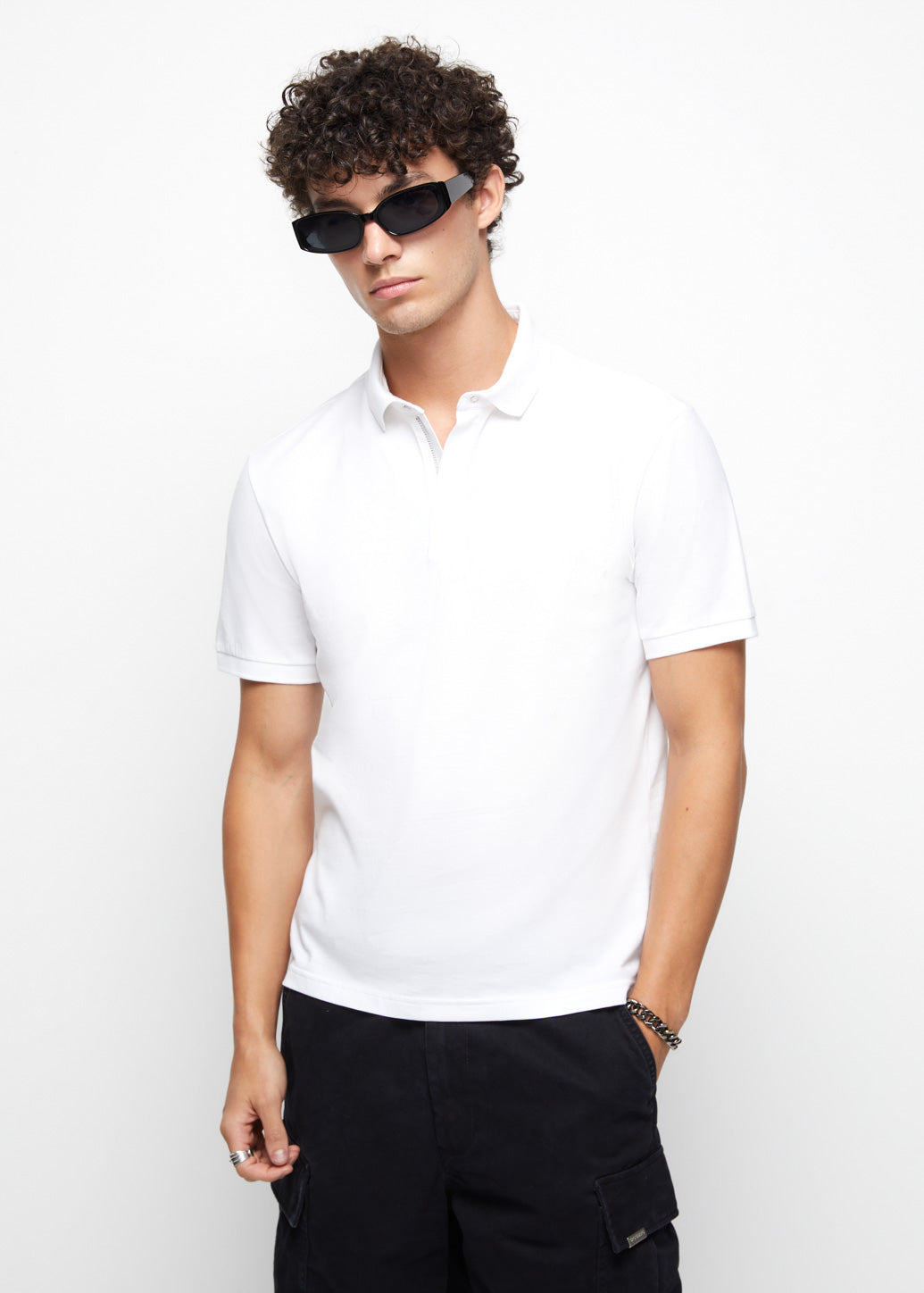 STAND COLLAR JERSEY POLO - CPS Chaps Official Store