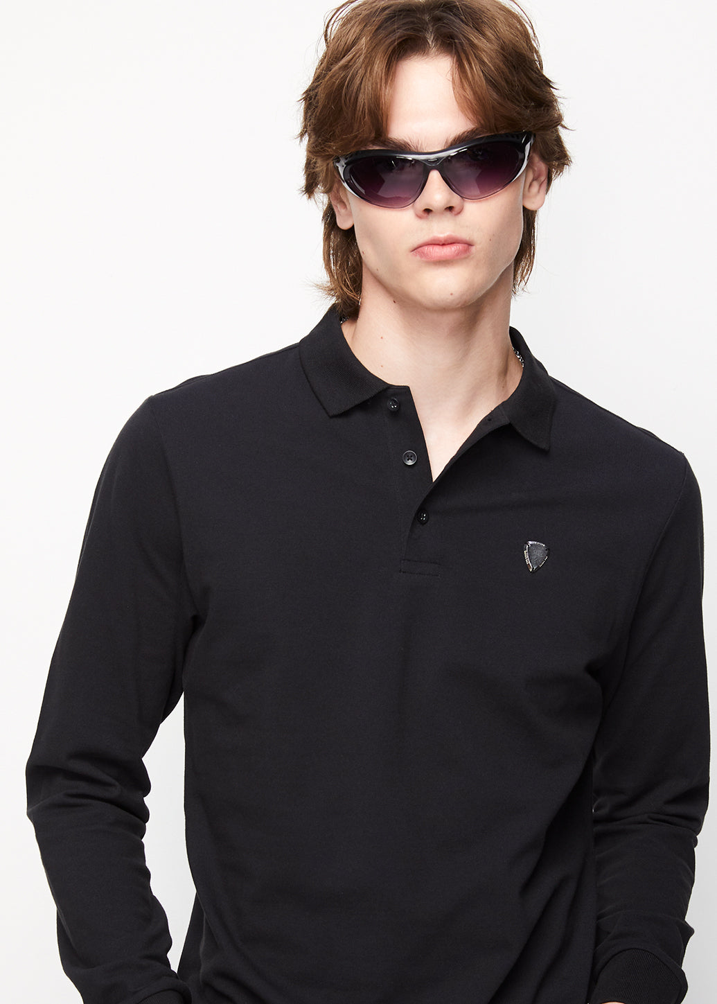 LONG SLEEVE PIQUE POLO SHIRT