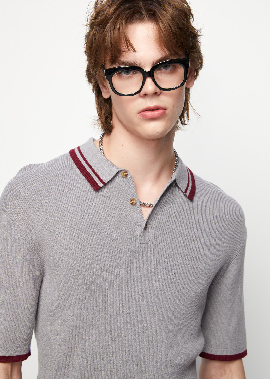 RIBBED TIPPED POLO SHIRT