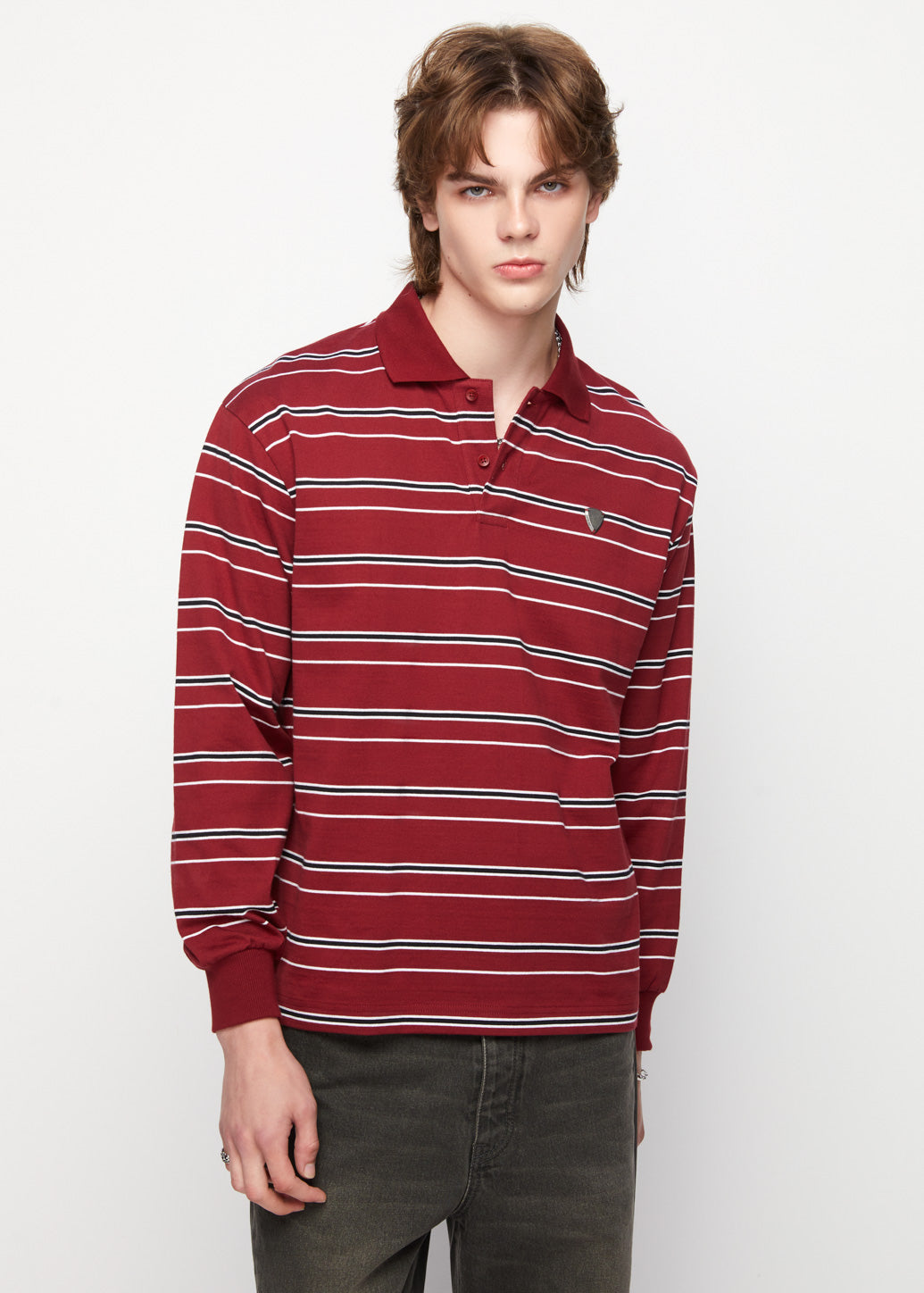 STRIPED BOXY SWEATSHIRT