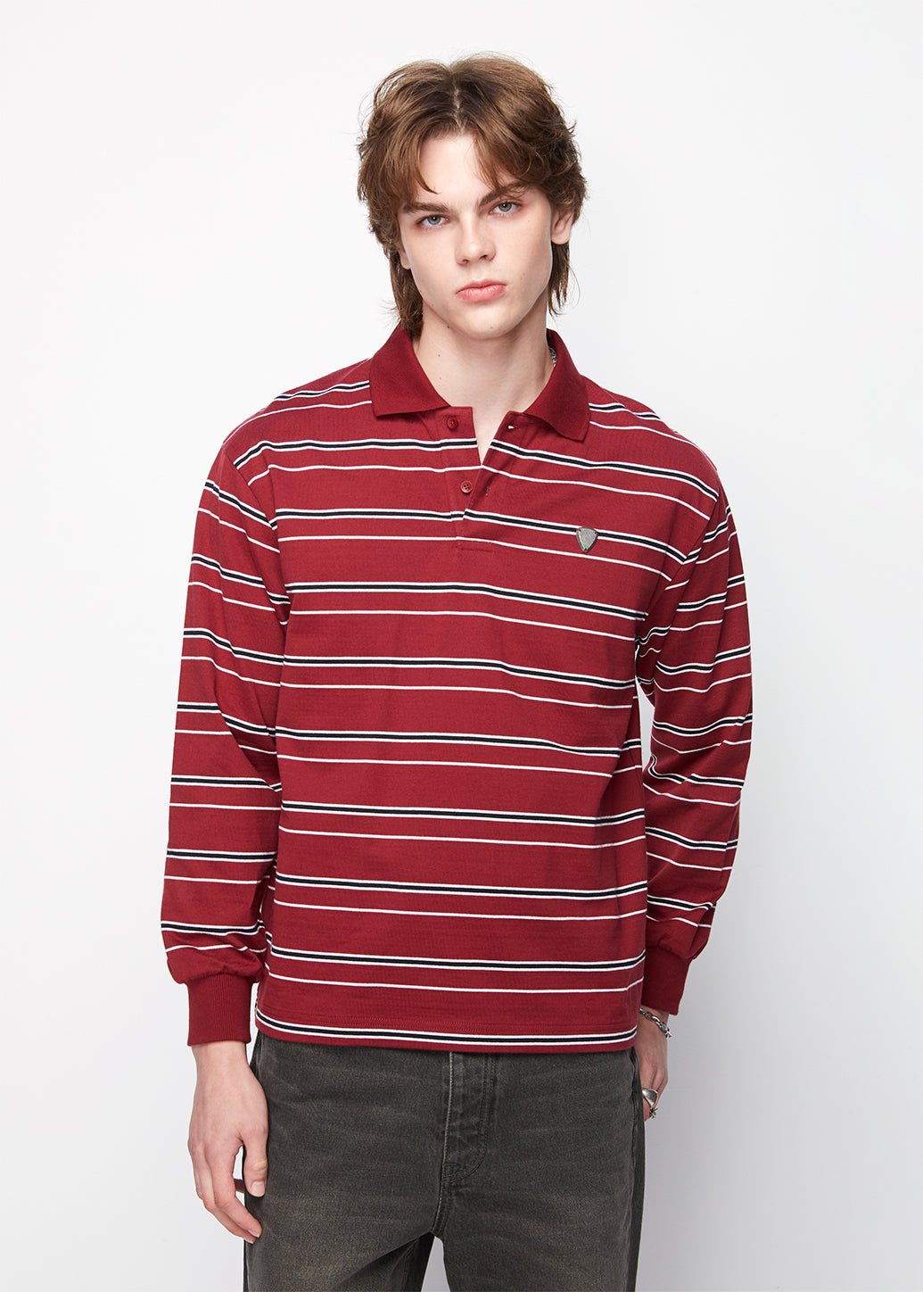 STRIPED BOXY SWEATSHIRT